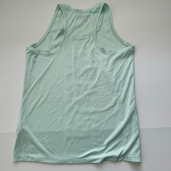 Under Armour Loose-Fit Women's Mint Green Ombre Logo Racerback Tank Top, Large - Picture 7 of 7